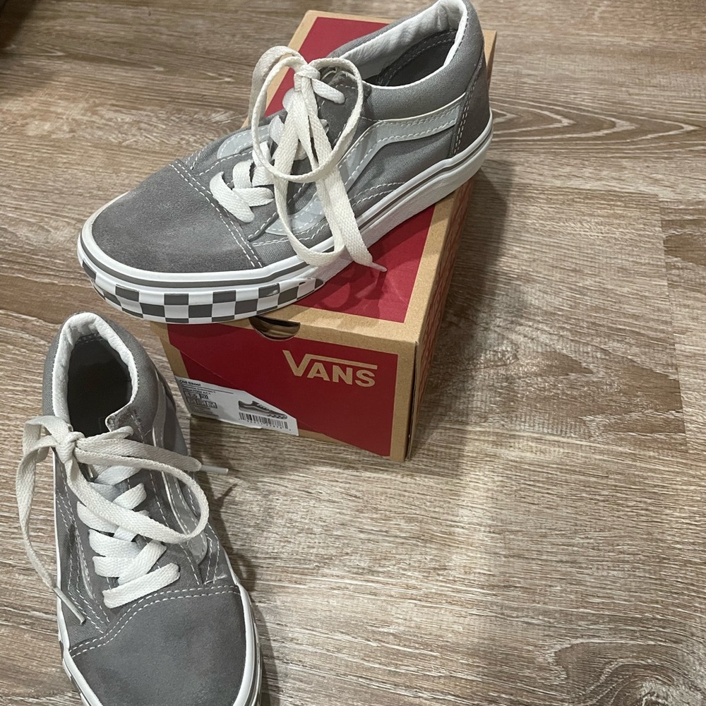 Vans Gray and White Sneakers